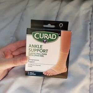 Curad Tan Ankle Support Elastic Pull-Over NIB